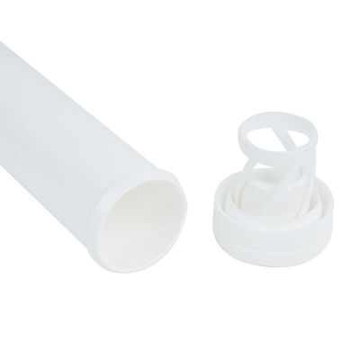 2024 White Optional Straight PP Effervescent Tablet Vitamin C Plastic Tubes with Lid