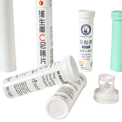 Multivitamin Effervescent Tablet Tube with Flip Bottle and 6 Colors MAX Print Color