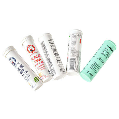 Custom Logo PP Material Effervescent Tablets Tube With Cap For Industrial Minerals