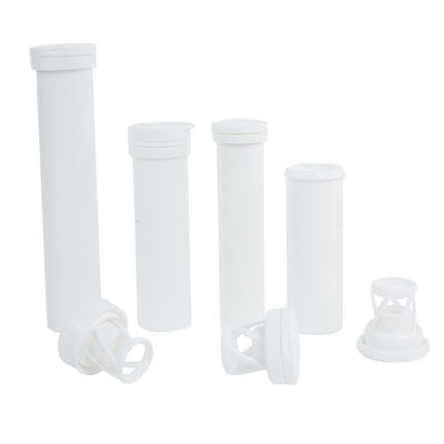 2024 White Optional Straight PP Effervescent Tablet Vitamin C Plastic Tubes with Lid